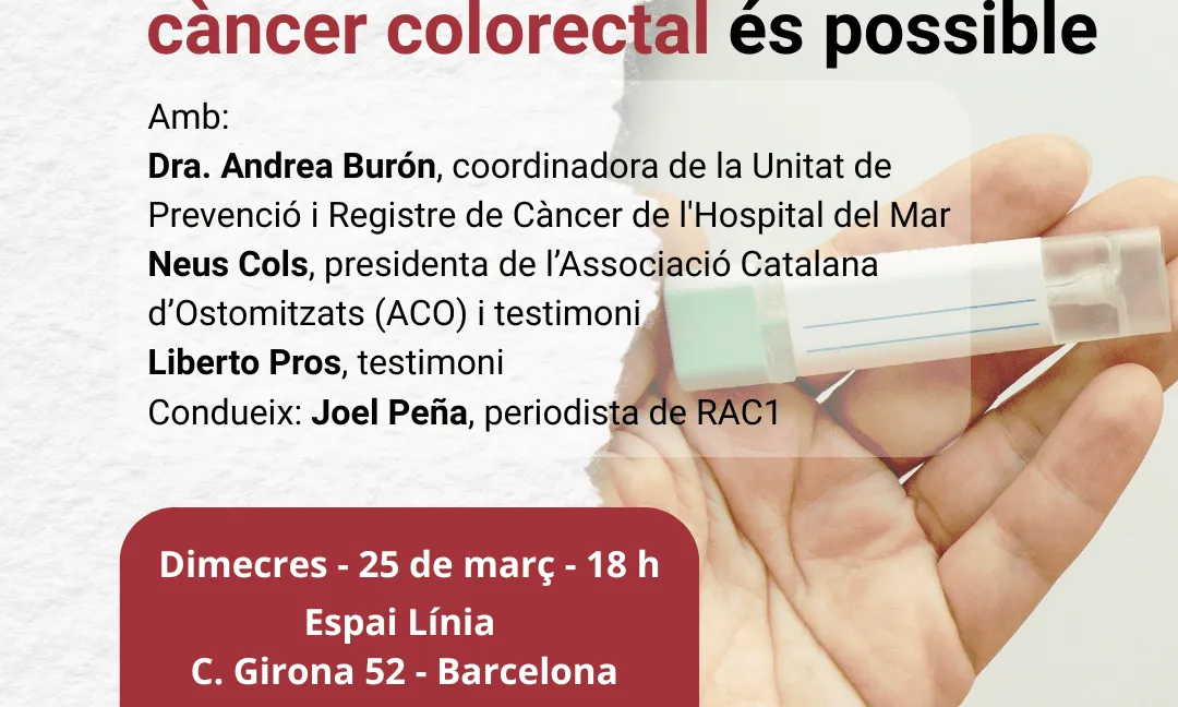 Diàleg ‘Prevenir i detectar a temps el càncer colorectal és possible’