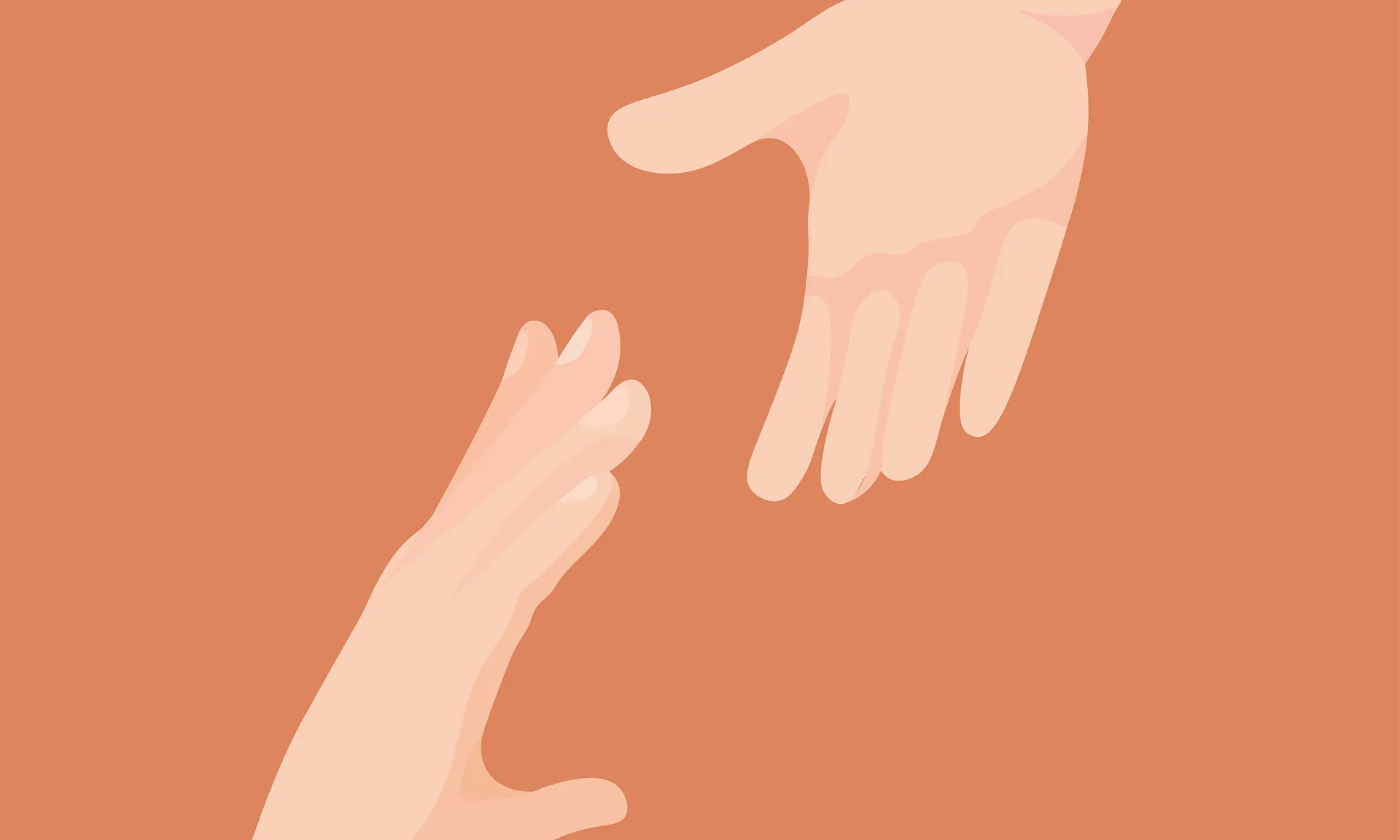 Il·lustració de dues mans agafant-se. 