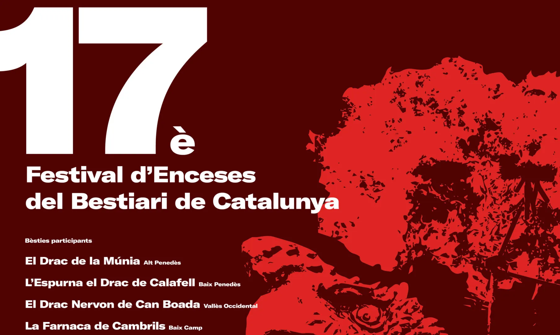 Cartell oficial del 17è Festival d'Enceses de Bestiari de Catalunya.