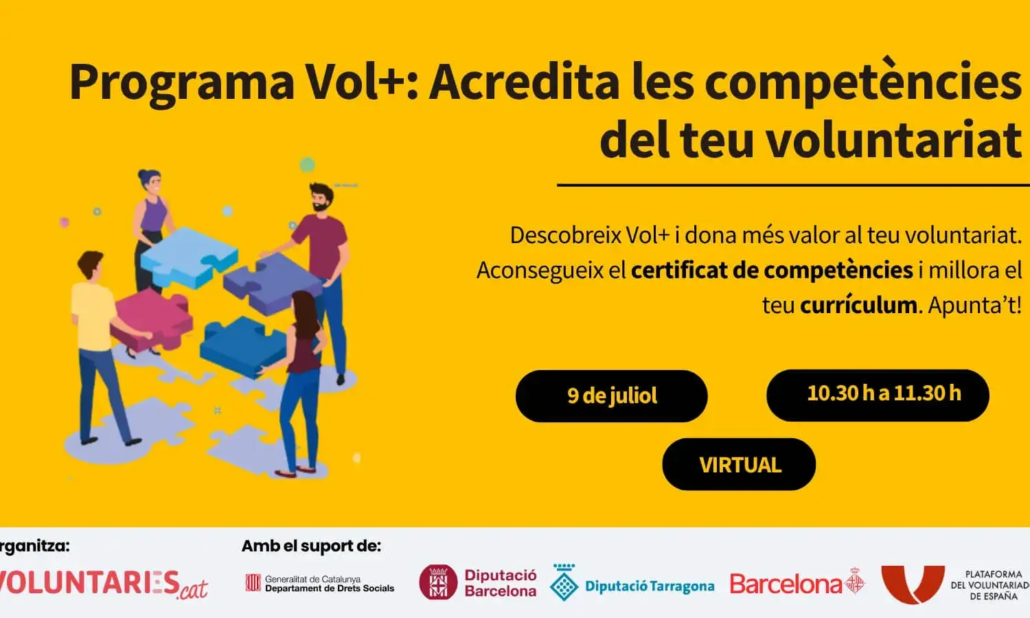 Cartell de la sessió informativa.